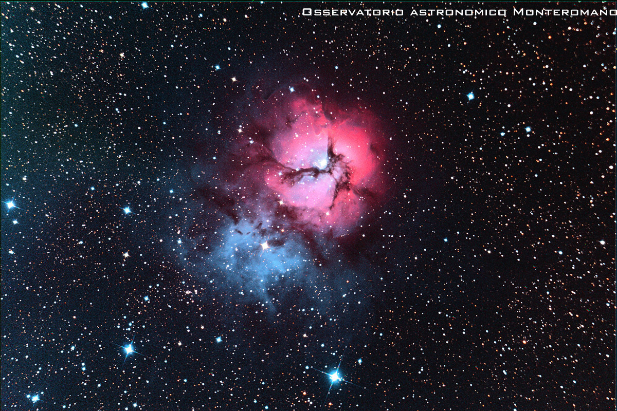M20 la nebulosa Trifida, costellazione del Sagittario
